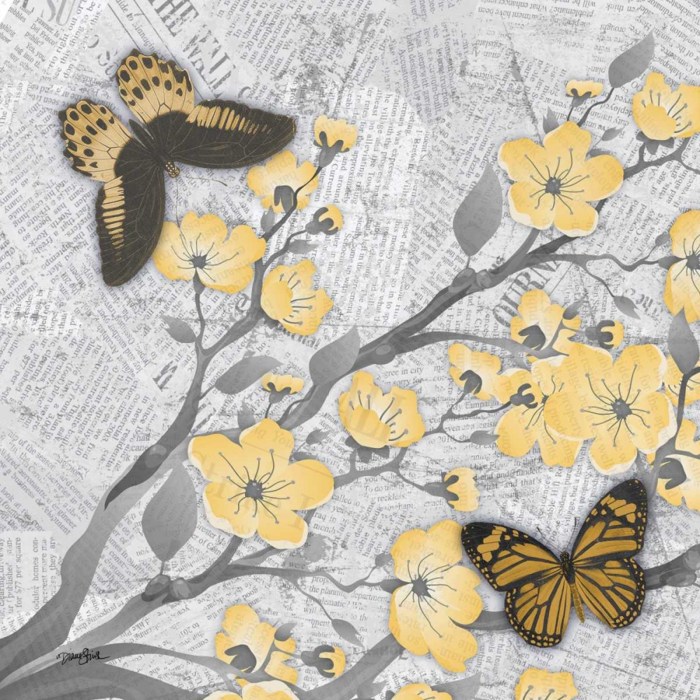 Cherry Blossom Bflies 1 art print by Diane Stimson for $57.95 CAD