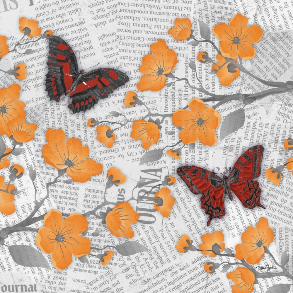 Cherry Blossom Bflies 4 art print by Diane Stimson for $57.95 CAD
