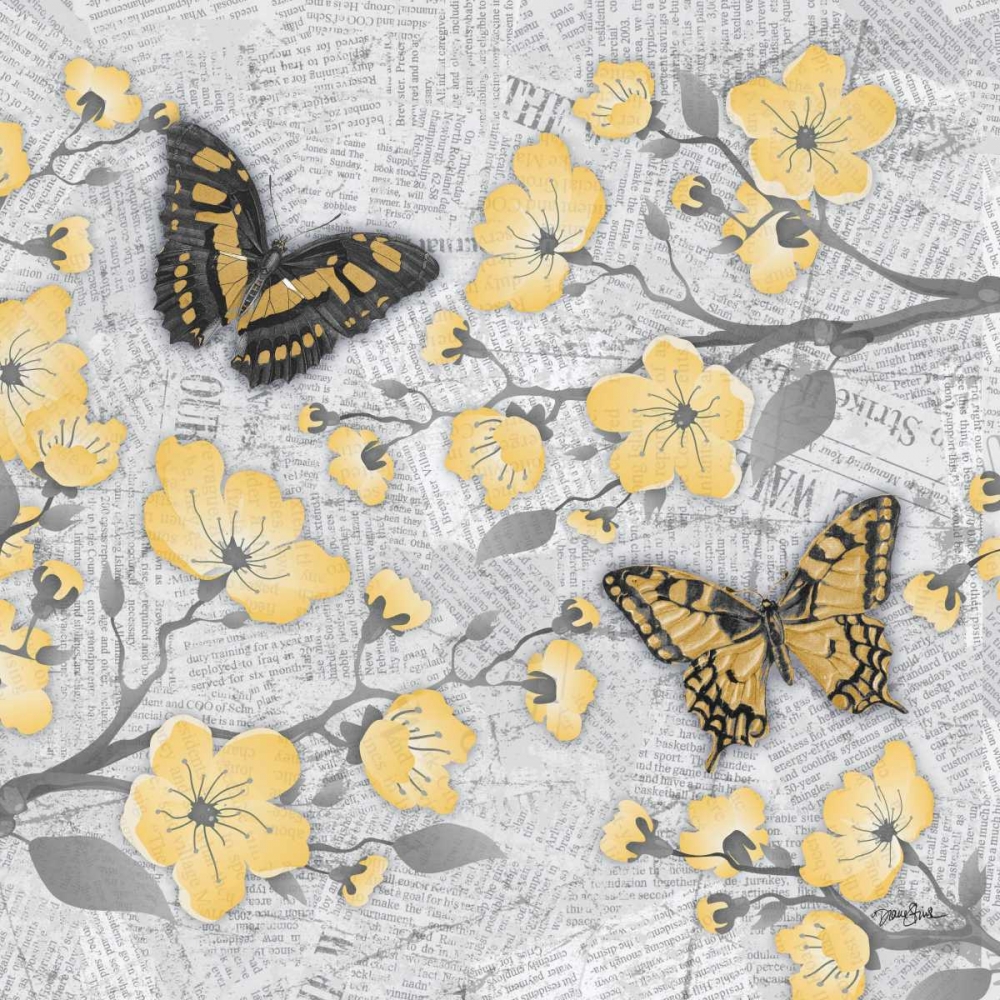 Cherry Blossom Bflies 2 art print by Diane Stimson for $57.95 CAD