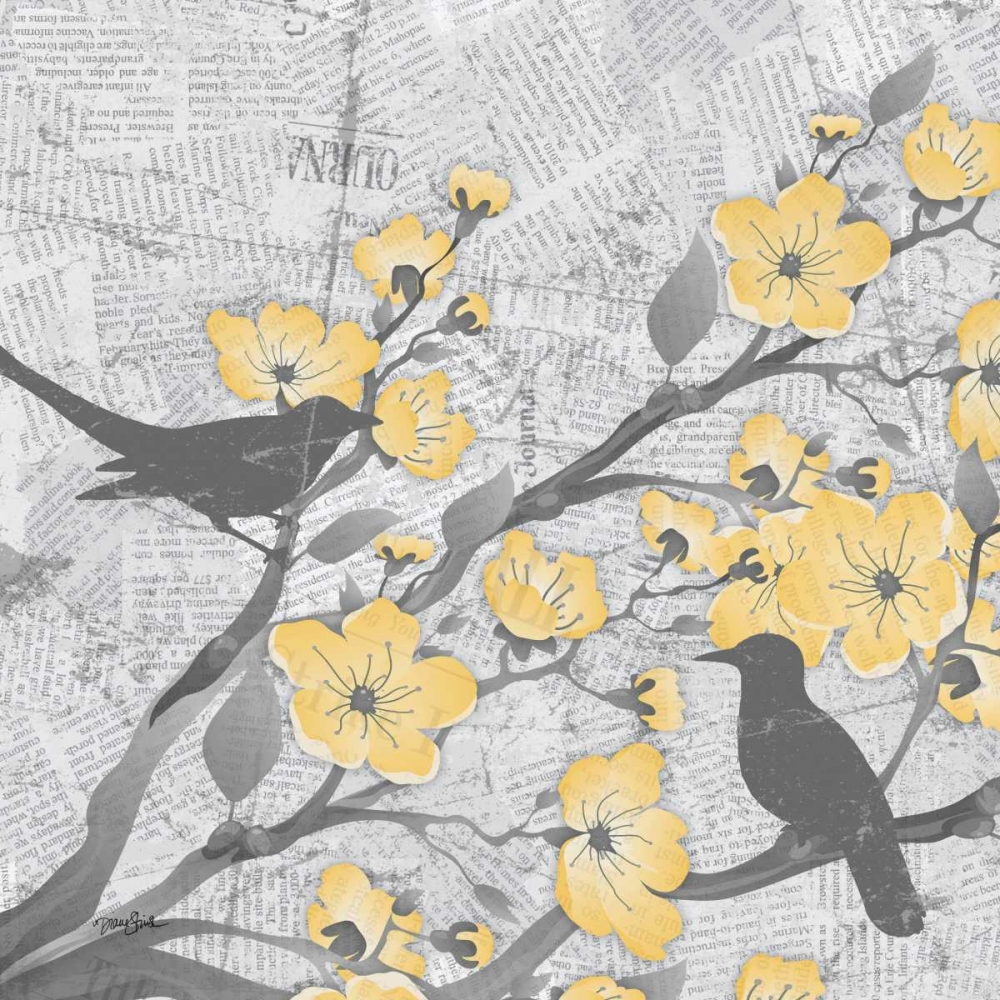 Cherry Blossom Birds 1 art print by Diane Stimson for $57.95 CAD