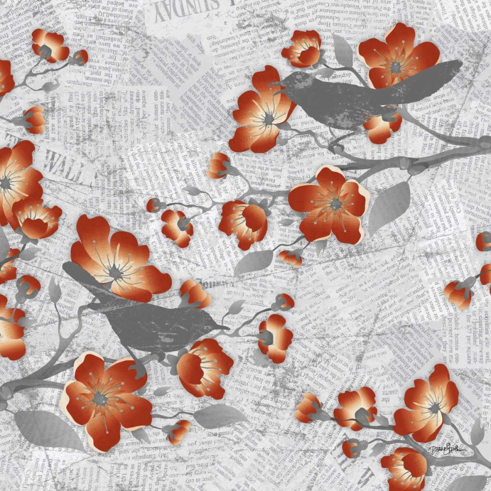 Cherry Blossom Birds 4 art print by Diane Stimson for $57.95 CAD
