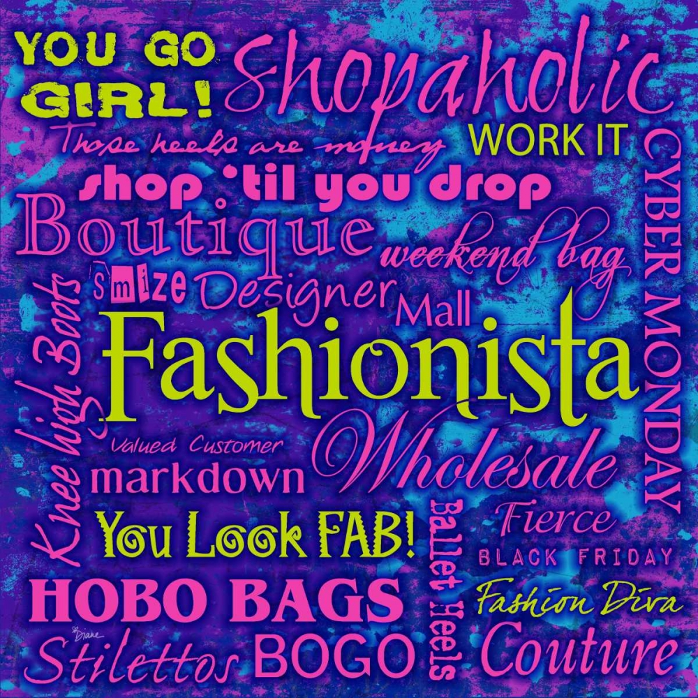 Fashionista art print by Diane Stimson for $57.95 CAD