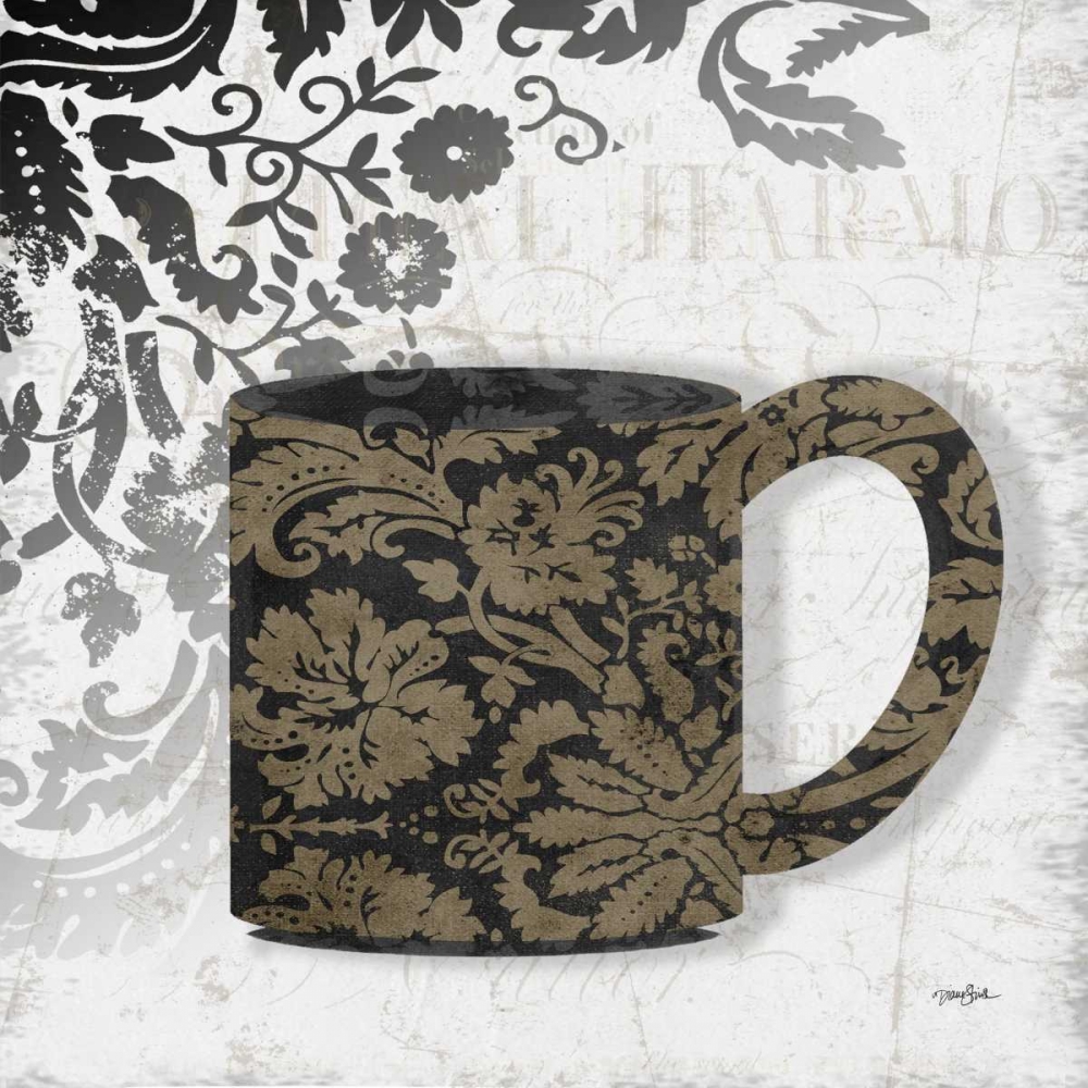 Coffee Damask 2 art print by Diane Stimson for $57.95 CAD