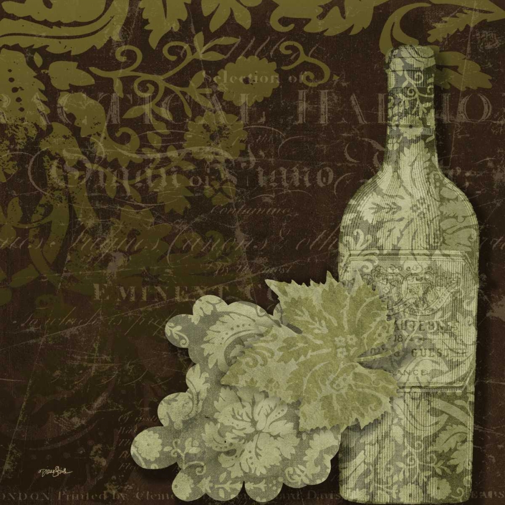 White Wine Damask art print by Diane Stimson for $57.95 CAD
