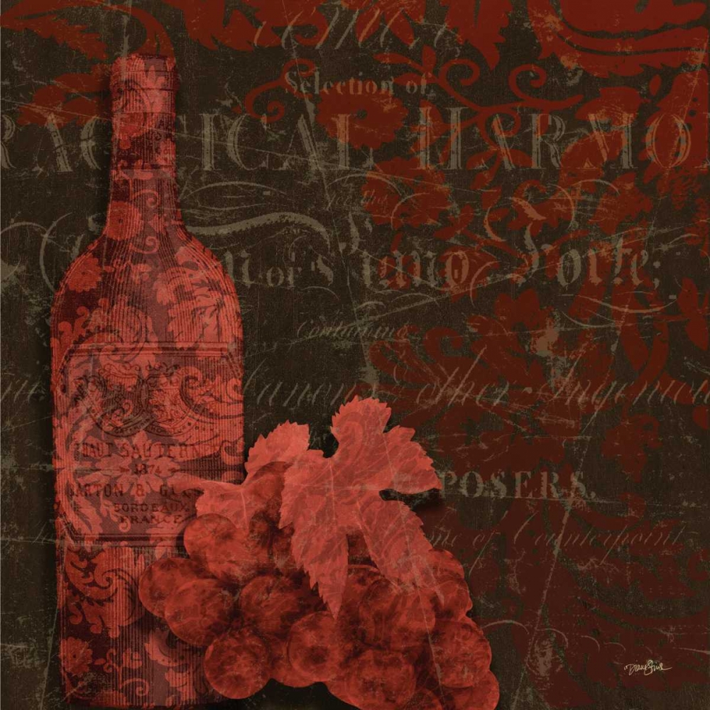 Red Wine Damask art print by Diane Stimson for $57.95 CAD