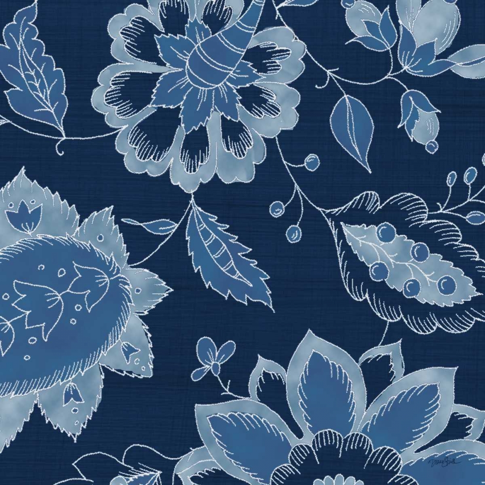 Denim Floral 2 art print by Diane Stimson for $57.95 CAD