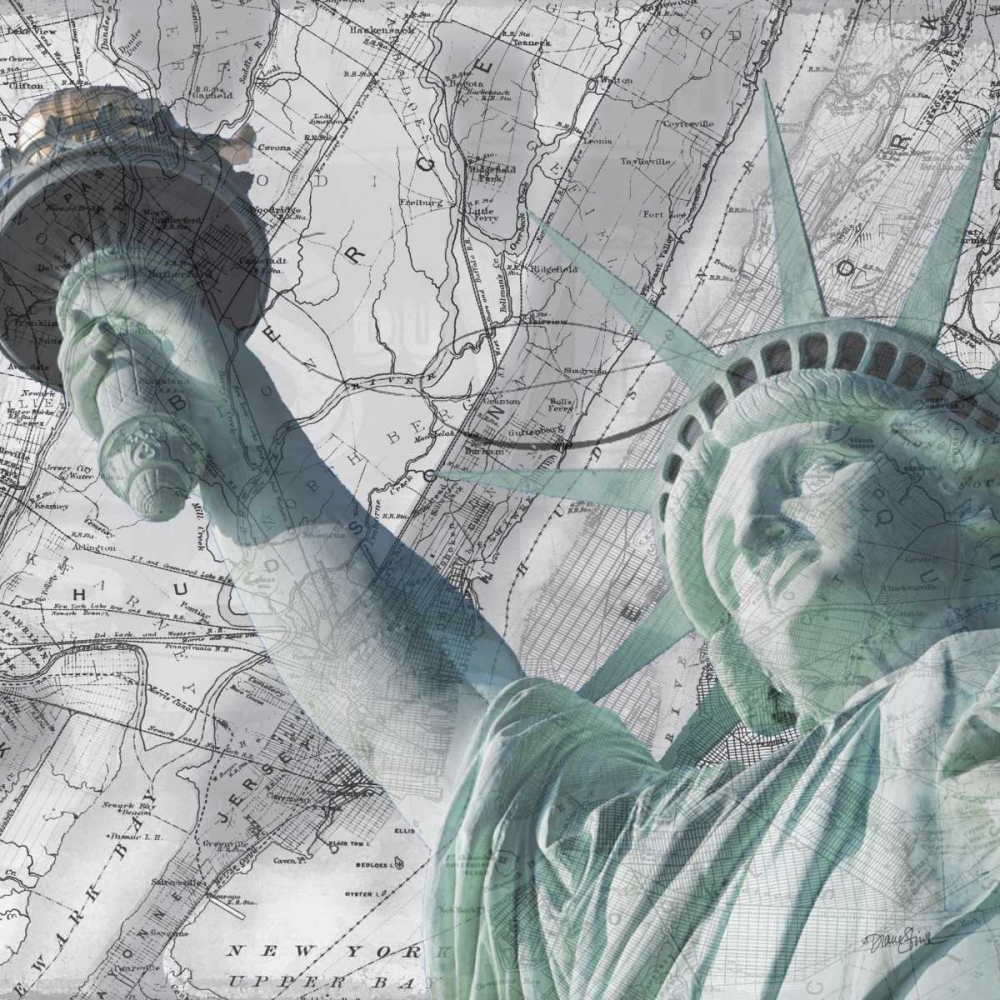 Statue NYC art print by Diane Stimson for $57.95 CAD