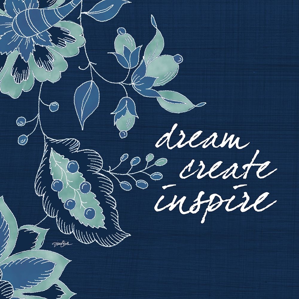 Navy Floral 2 art print by Diane Stimson for $57.95 CAD