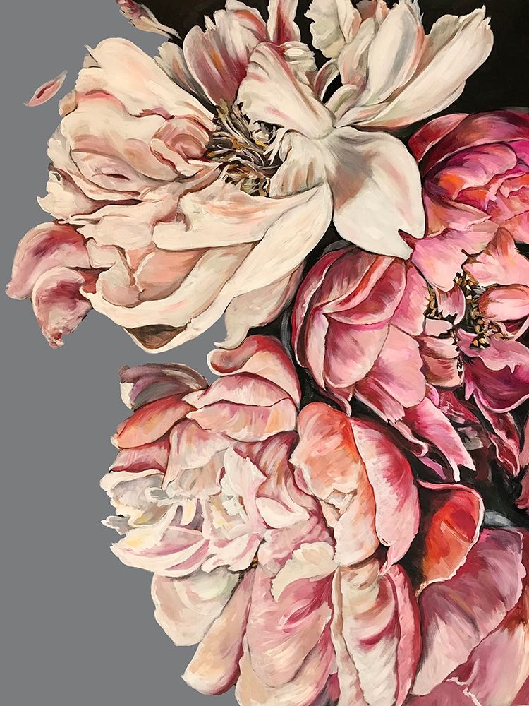 Peonies with Grey art print by Emma Catherine Debs for $57.95 CAD