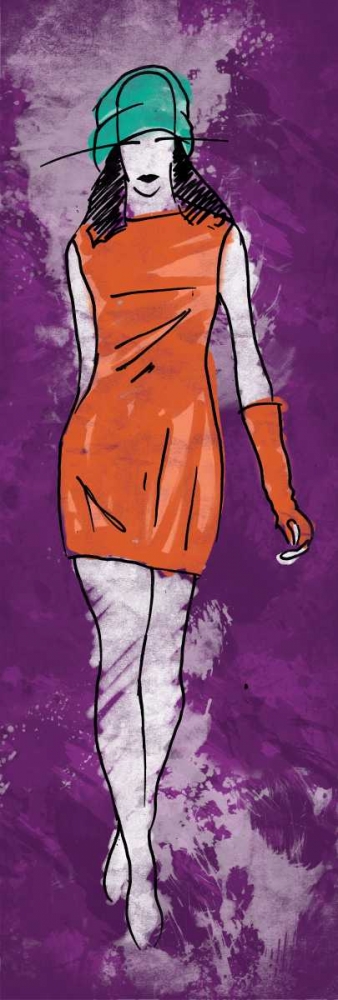 Runway Model on Purple art print by Enrique Rodriquez Jr. for $57.95 CAD