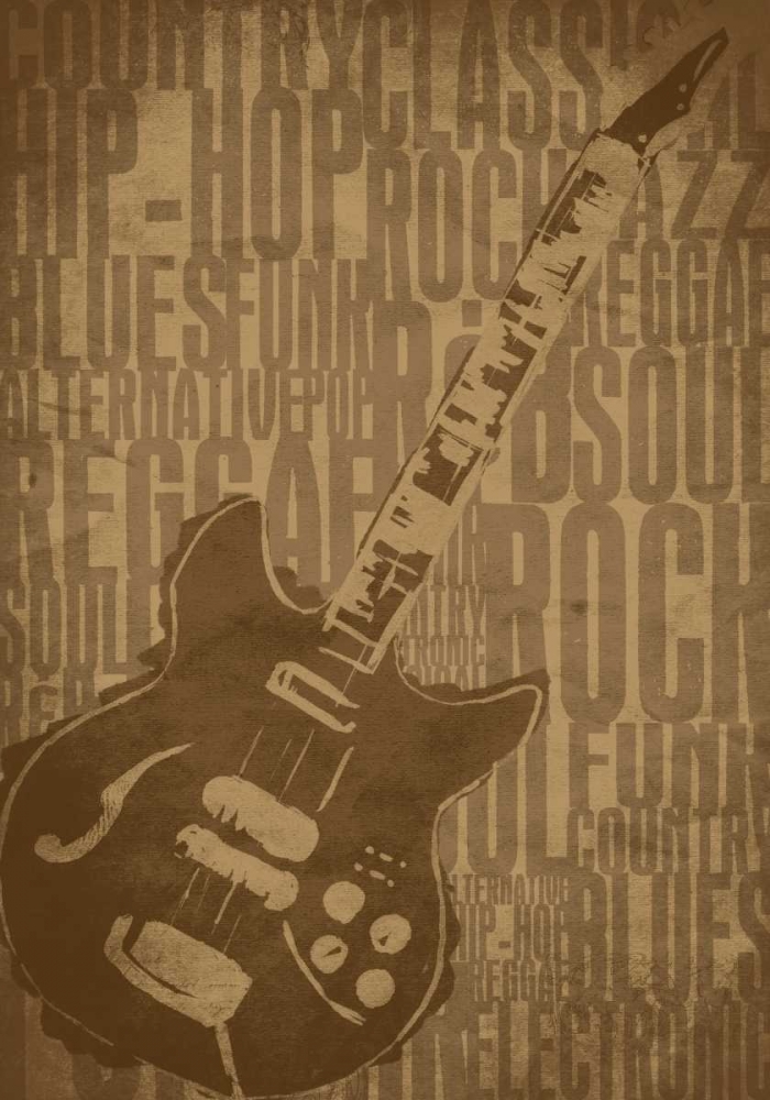Guitars Type art print by Enrique Rodriquez Jr. for $57.95 CAD