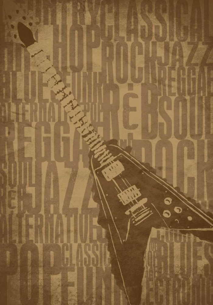 Guitars Type B art print by Enrique Rodriquez Jr. for $57.95 CAD