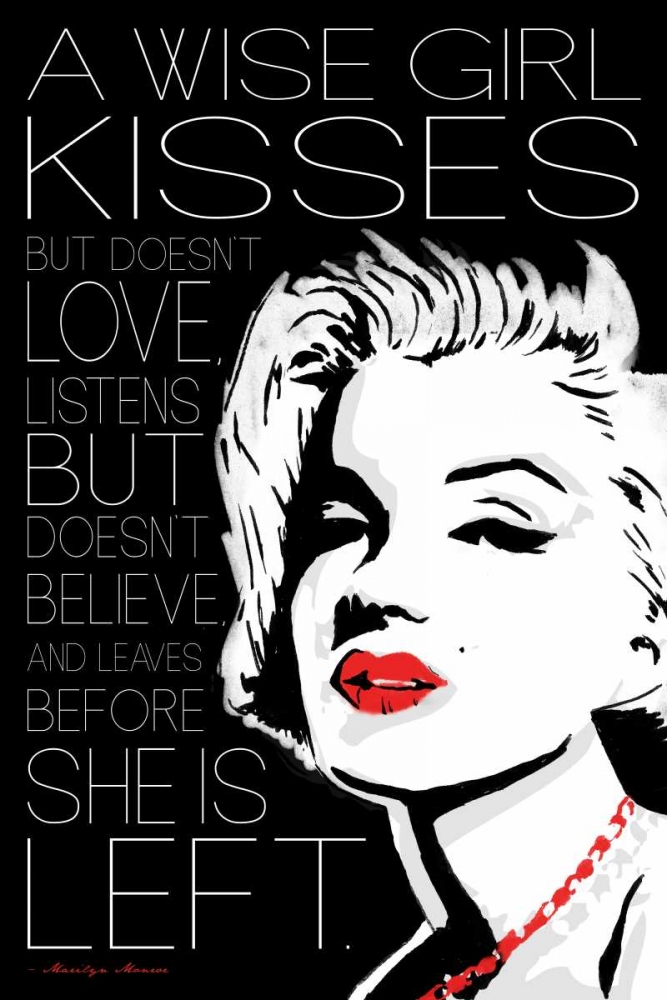 Monroe Kisses art print by Enrique Rodriquez Jr. for $57.95 CAD