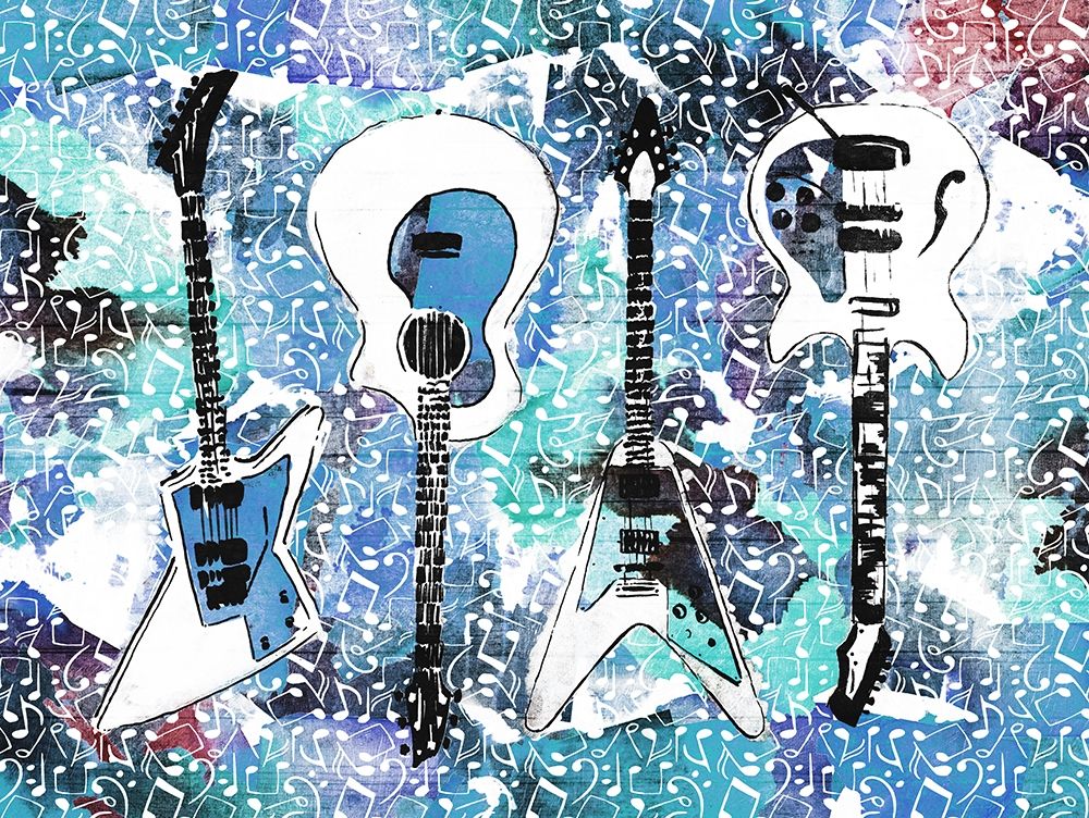 Music Guitars art print by Enrique Rodriquez Jr. for $57.95 CAD