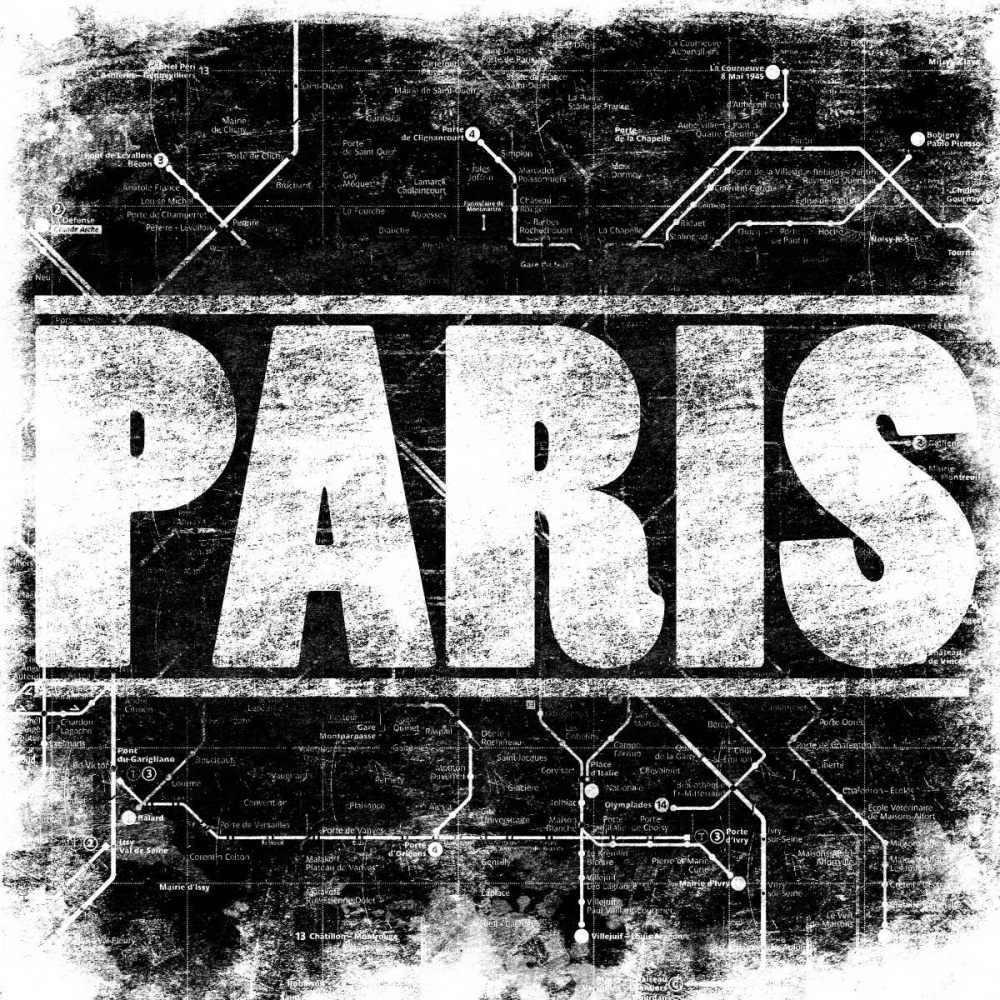 Paris Metro B art print by Enrique Rodriquez Jr. for $57.95 CAD