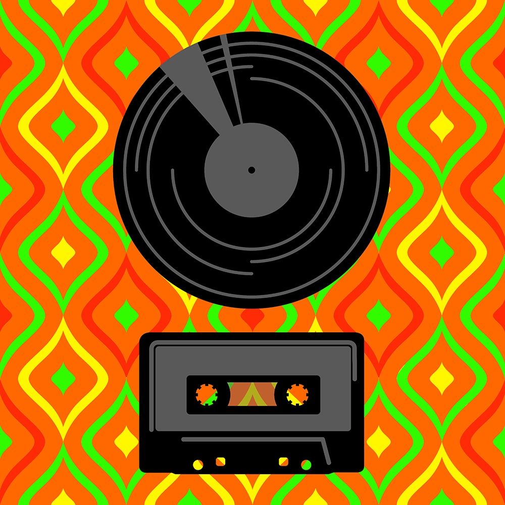 Music Entertainment 2 Retro art print by Enrique Rodriquez Jr. for $57.95 CAD
