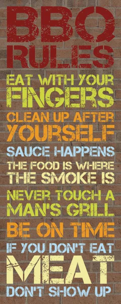 BBQ Rules Brick art print by Lauren Gibbons for $57.95 CAD