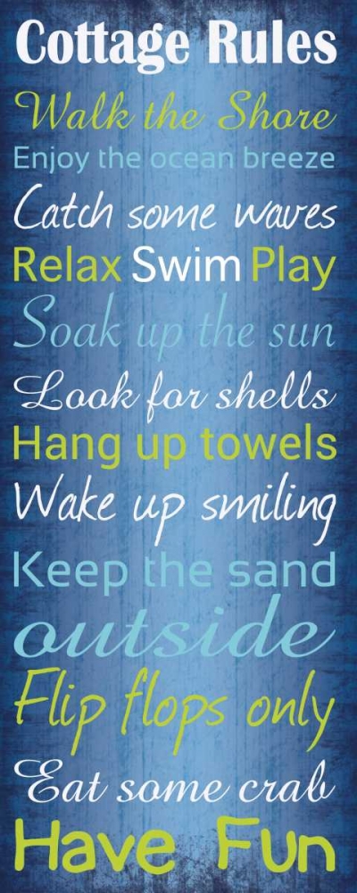 Cottage Rules 2 art print by Lauren Gibbons for $57.95 CAD