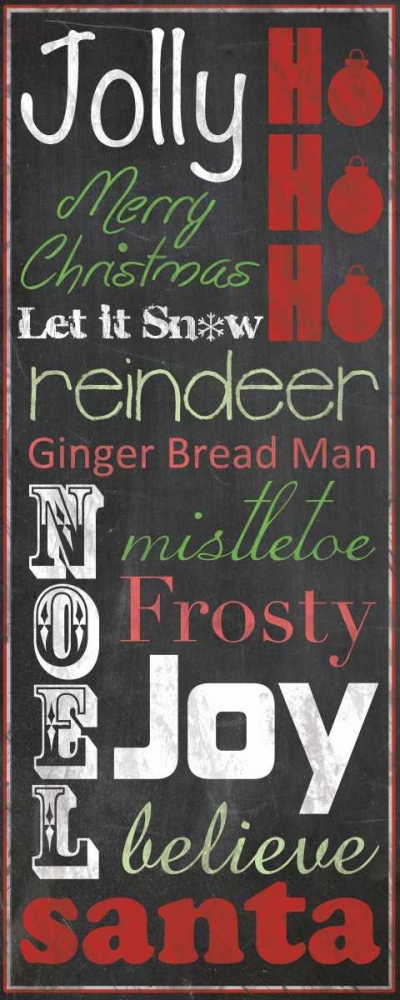 Jolly Merry Christmas art print by Lauren Gibbons for $57.95 CAD
