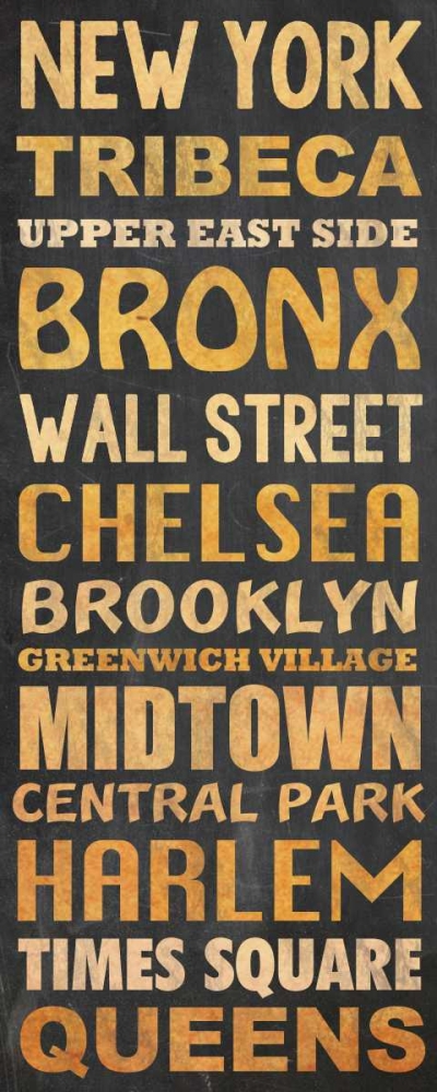 New York Type art print by Lauren Gibbons for $57.95 CAD