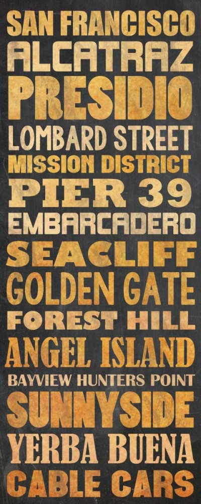 SanFran Type art print by Lauren Gibbons for $57.95 CAD
