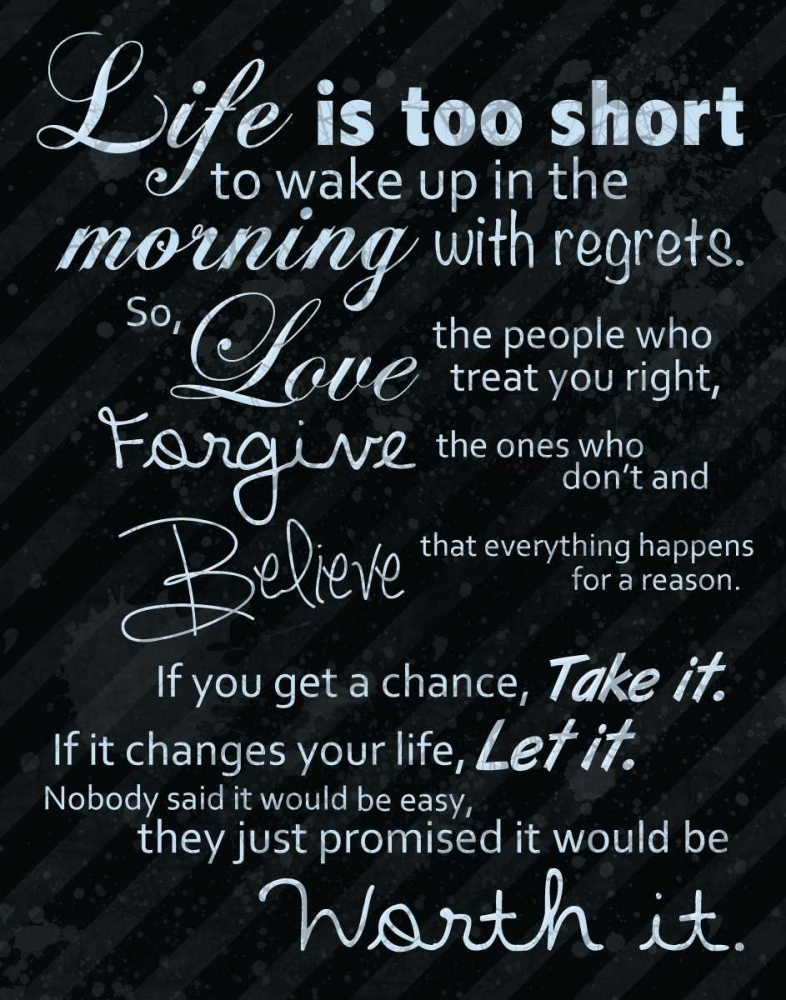 Life Is Short Blue art print by Lauren Gibbons for $57.95 CAD