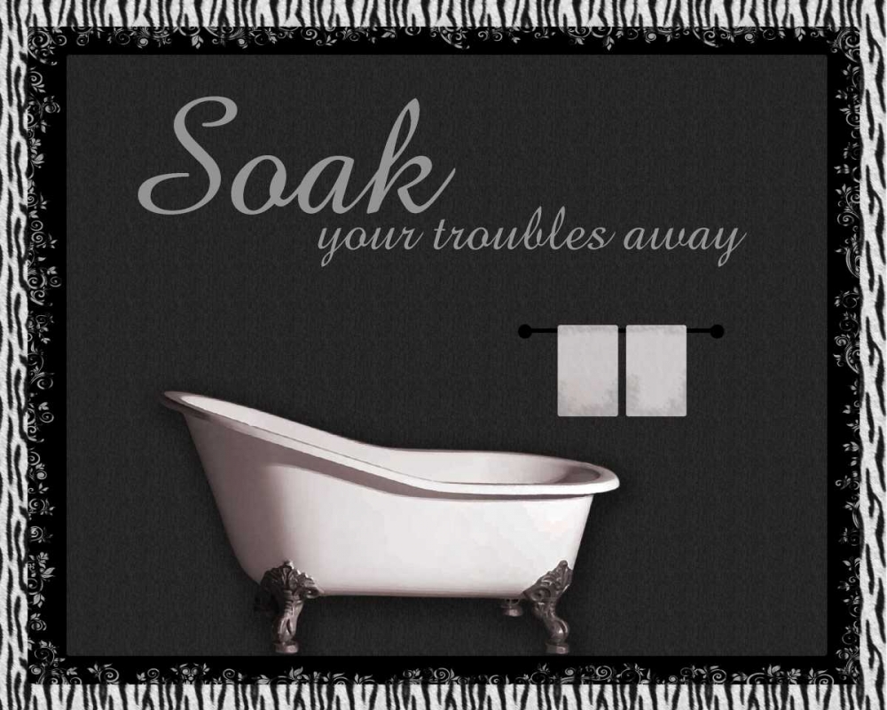 Bath Tub Zebra art print by Lauren Gibbons for $57.95 CAD