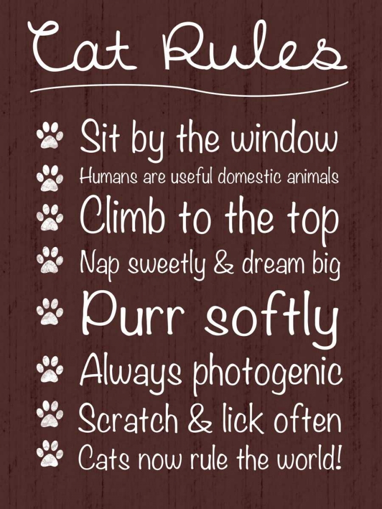 Cat Rules art print by Lauren Gibbons for $57.95 CAD