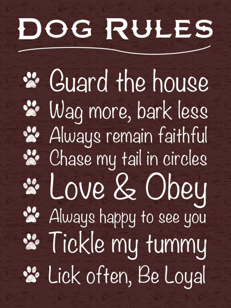 Dog Rules art print by Lauren Gibbons for $57.95 CAD
