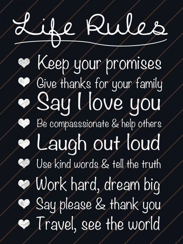 Life Rules art print by Lauren Gibbons for $57.95 CAD