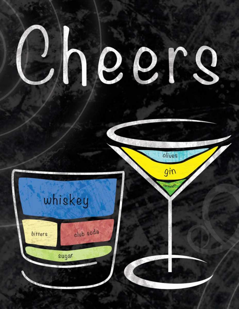 Cocktail art print by Lauren Gibbons for $57.95 CAD