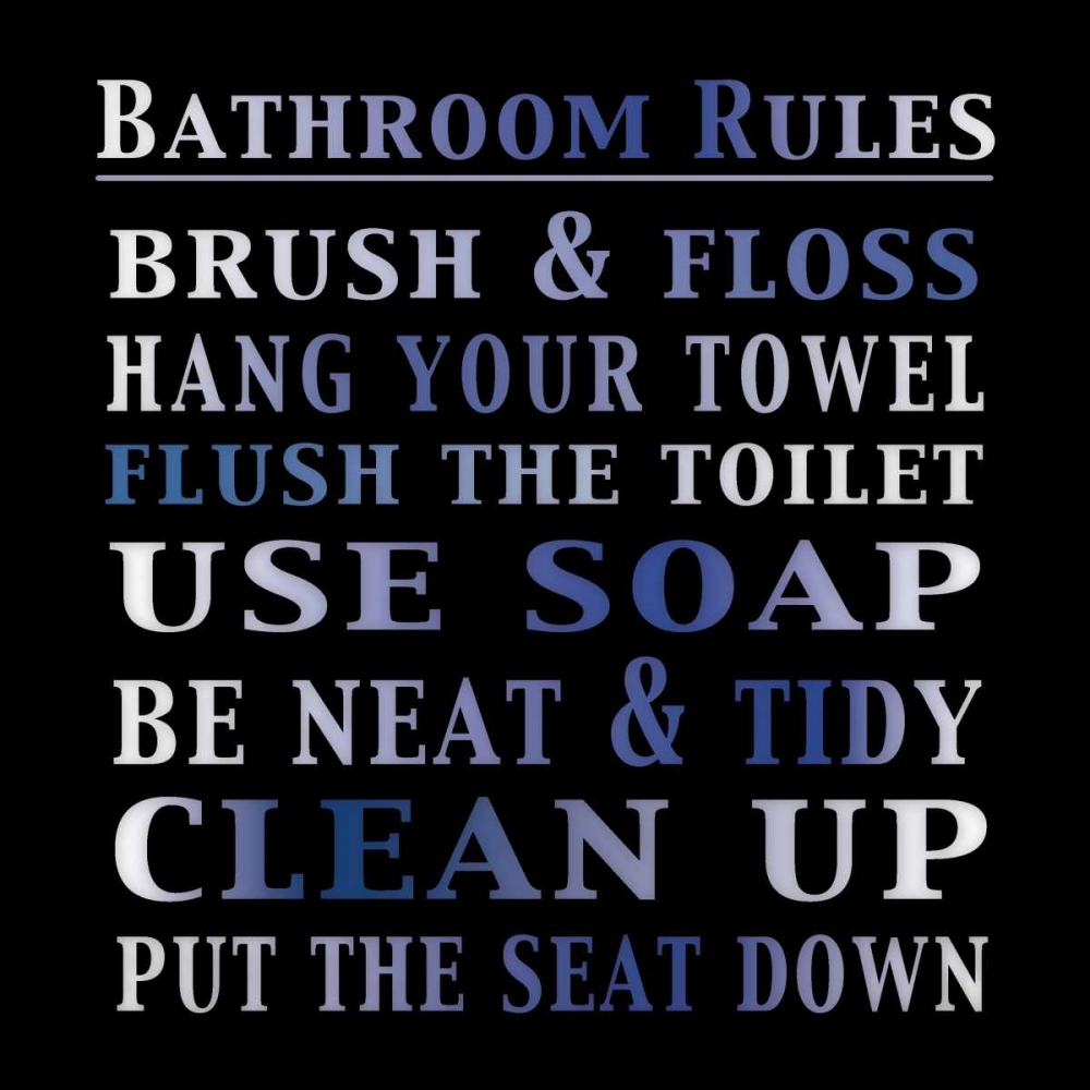 Bath Rules 2b art print by Lauren Gibbons for $57.95 CAD