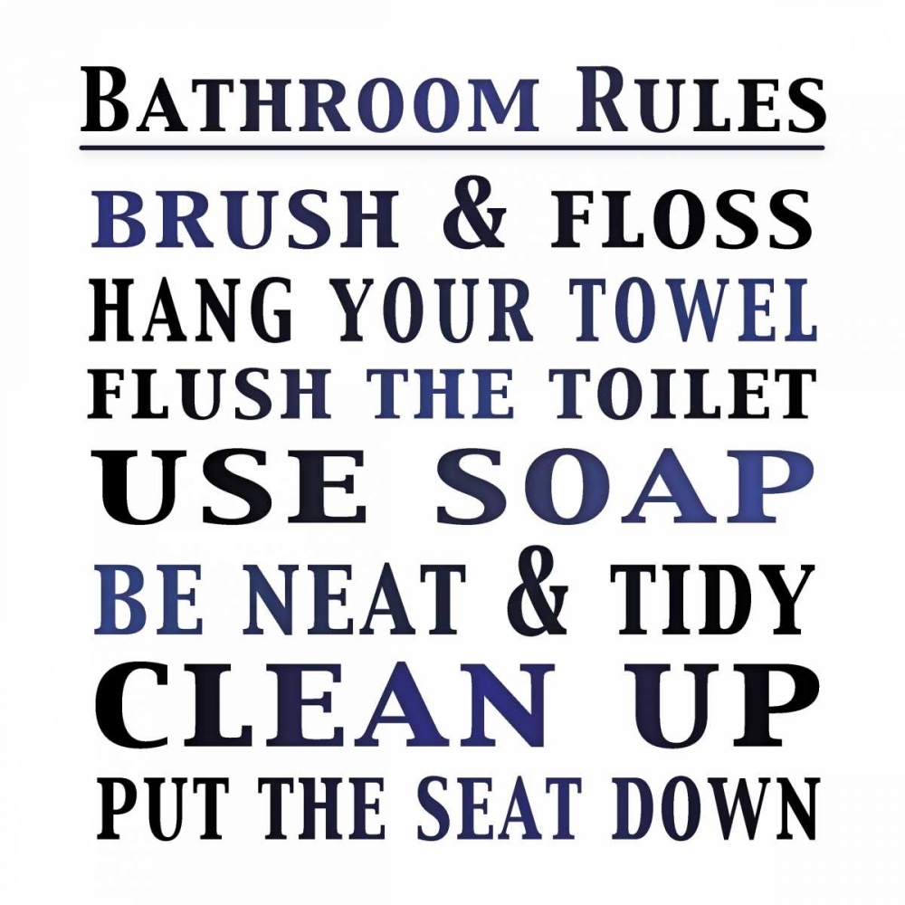 Bath Rules 2 art print by Lauren Gibbons for $57.95 CAD