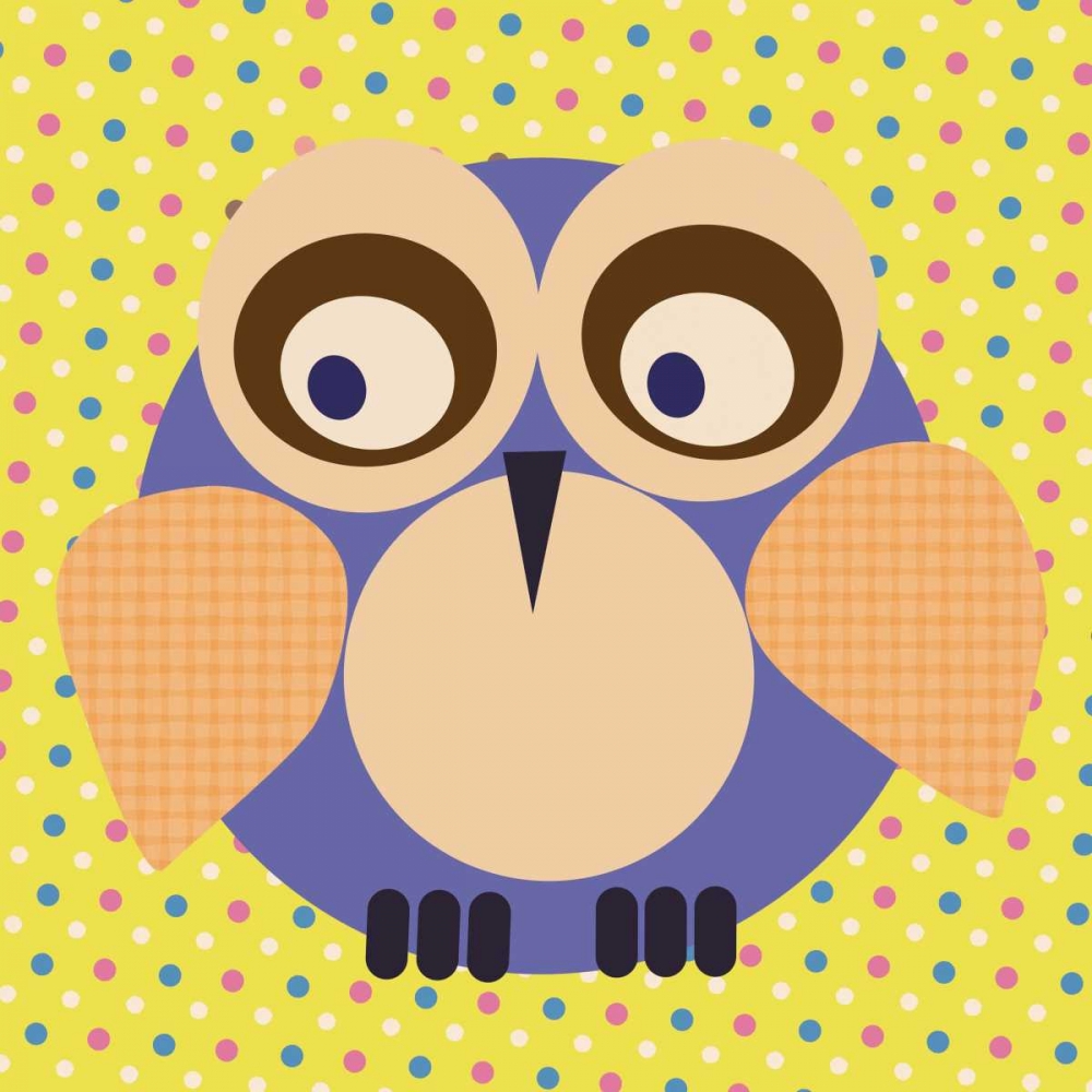 Owl Polka art print by Lauren Gibbons for $57.95 CAD
