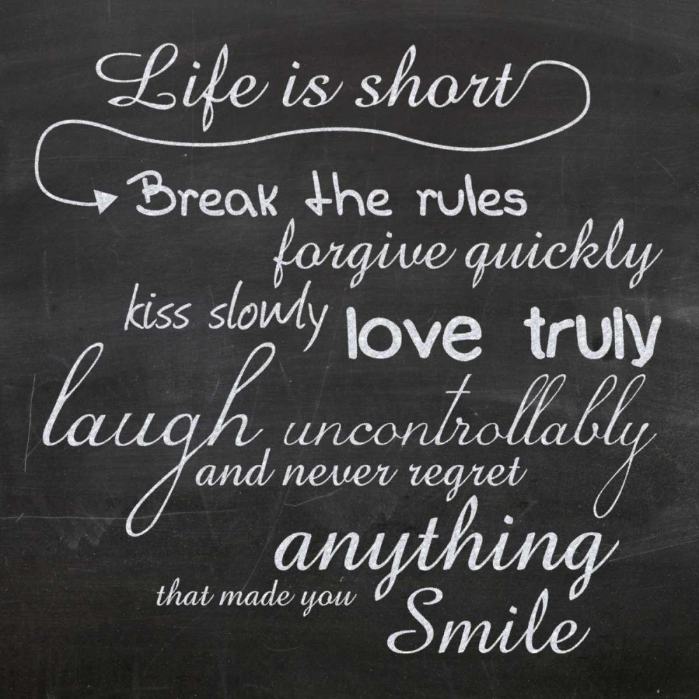 Life is Short B1 art print by Lauren Gibbons for $57.95 CAD
