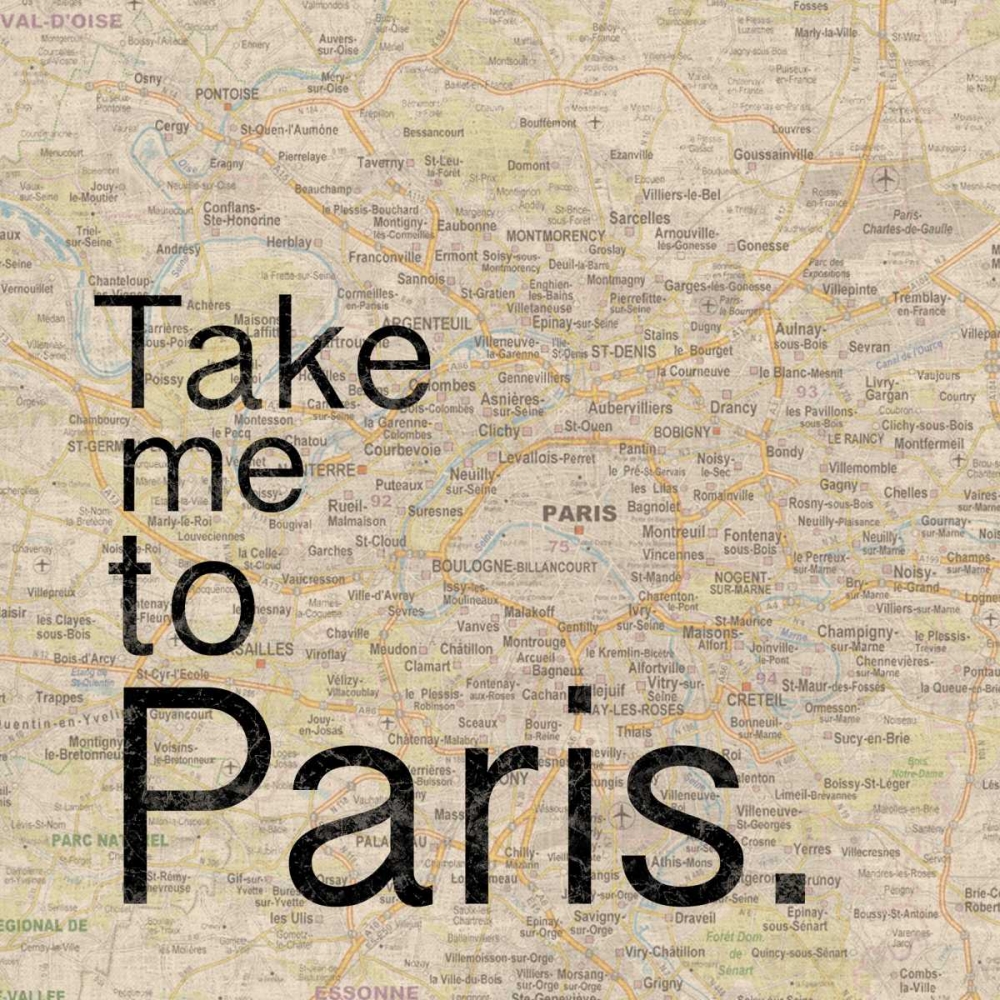Map Paris art print by Lauren Gibbons for $57.95 CAD