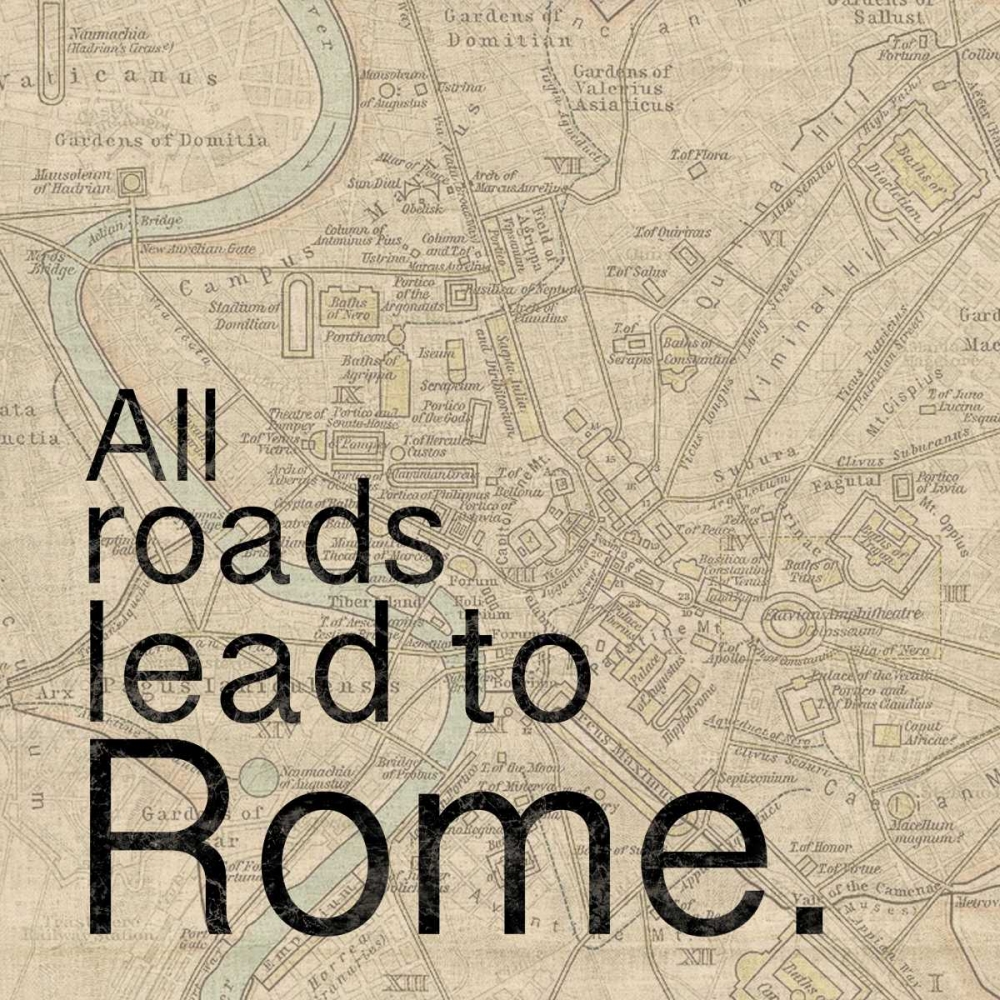 Map Rome art print by Lauren Gibbons for $57.95 CAD
