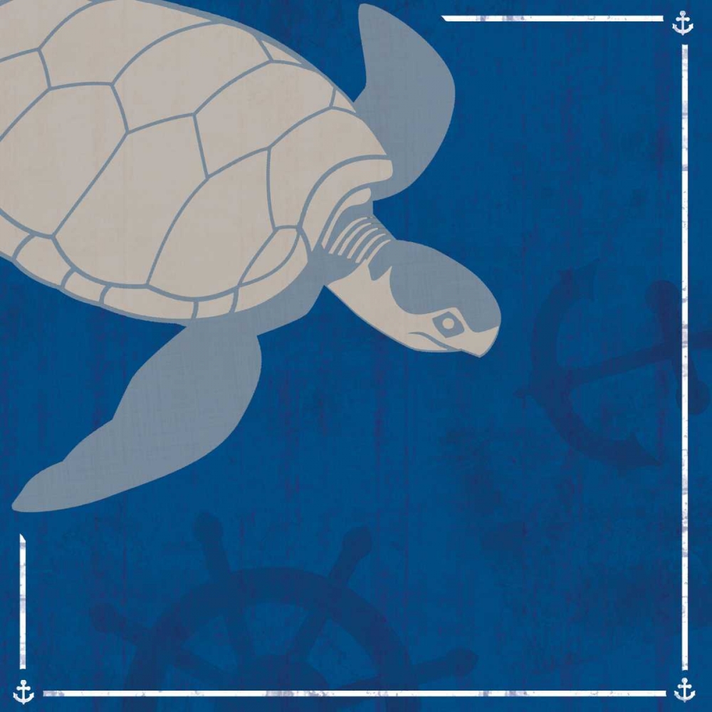 Blue Sea Turtle art print by Lauren Gibbons for $57.95 CAD