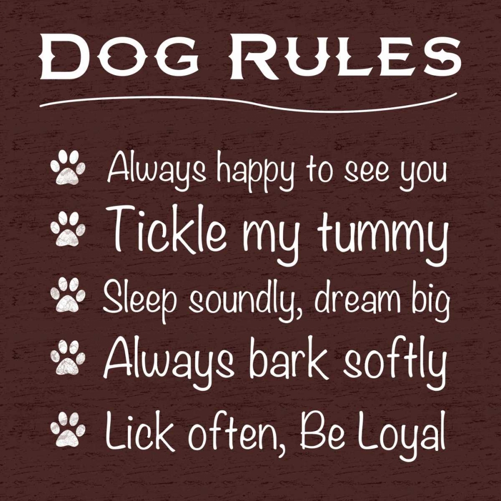 Dog Rules art print by Lauren Gibbons for $57.95 CAD