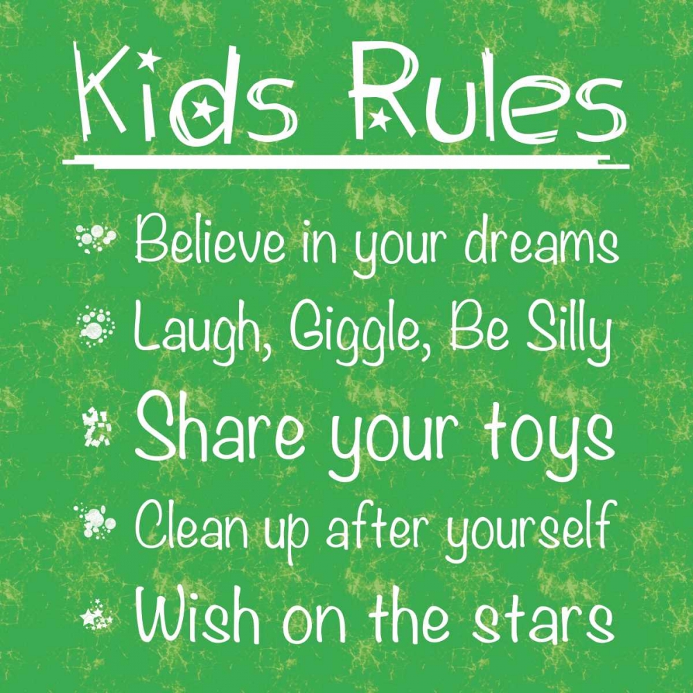 Kids Rules art print by Lauren Gibbons for $57.95 CAD
