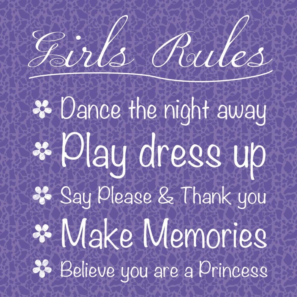 Girls Rules art print by Lauren Gibbons for $57.95 CAD