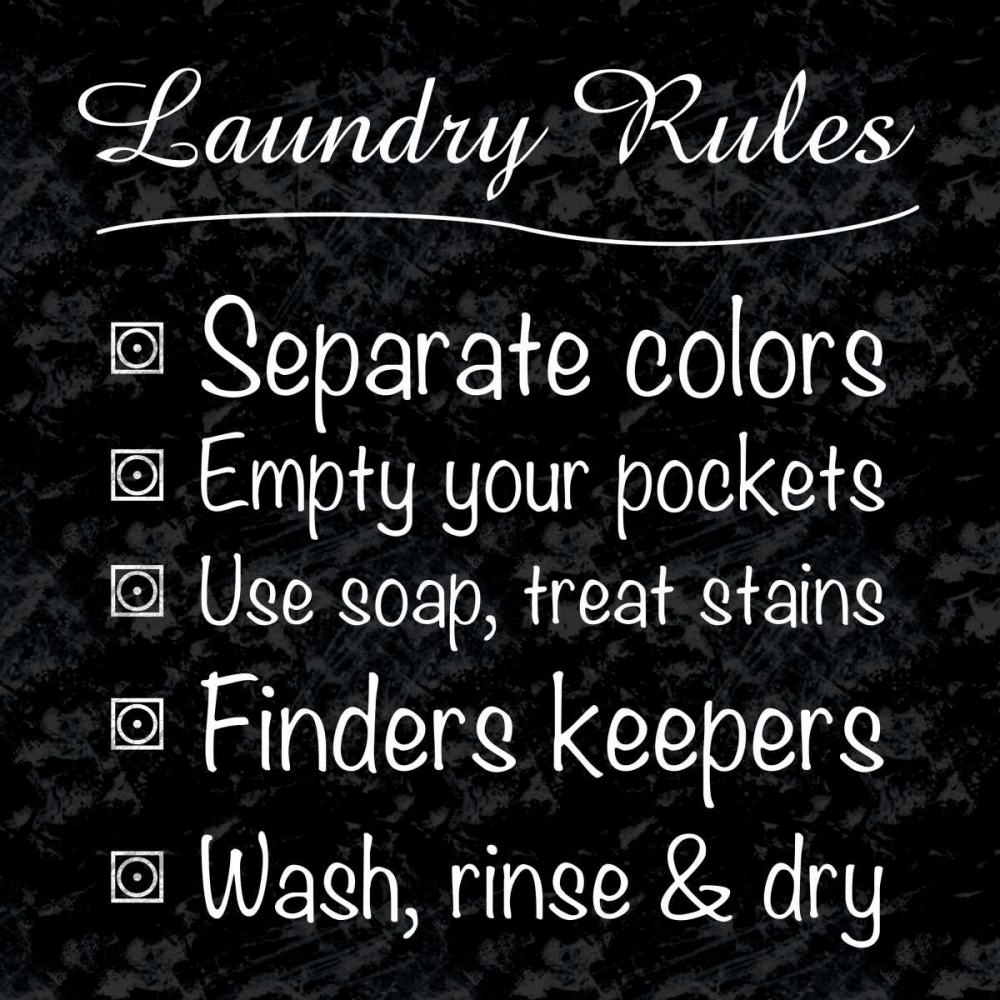 Laundry Rules art print by Lauren Gibbons for $57.95 CAD