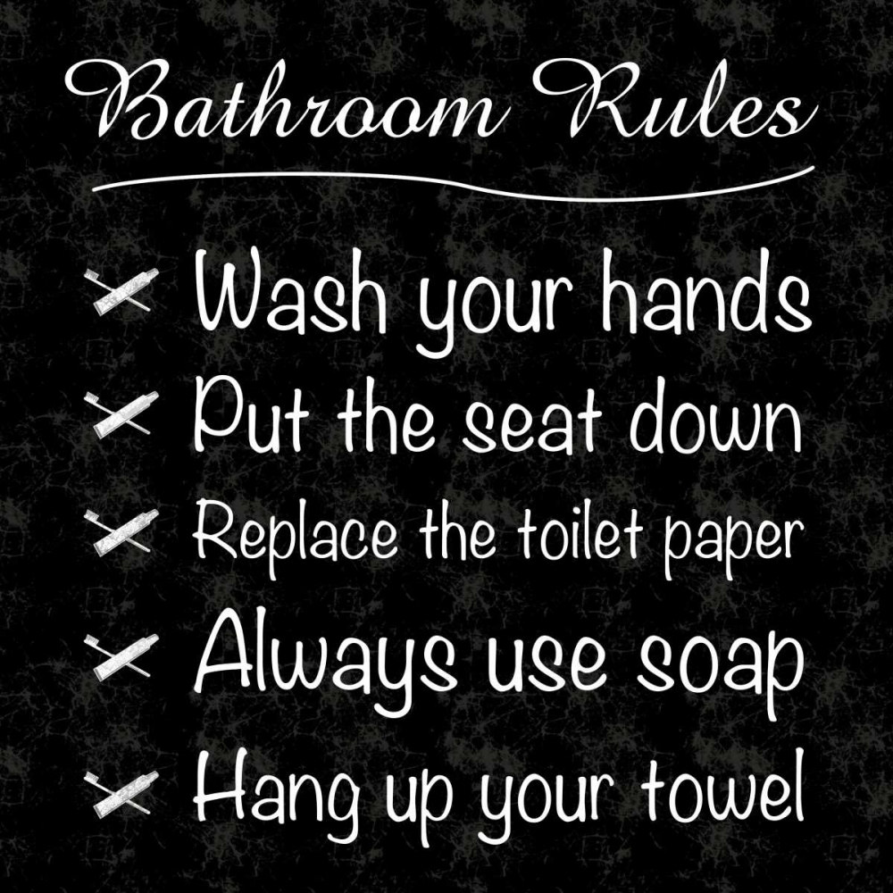 Bathroom Ruless art print by Lauren Gibbons for $57.95 CAD