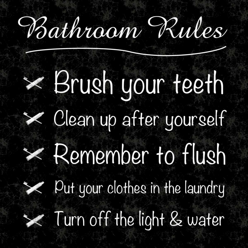 Bathroom Rules art print by Lauren Gibbons for $57.95 CAD