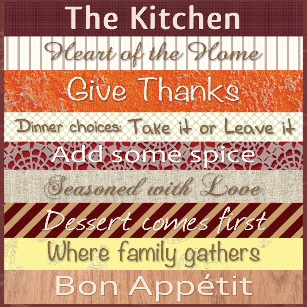 Kitchen Thoughts Patterns art print by Lauren Gibbons for $57.95 CAD