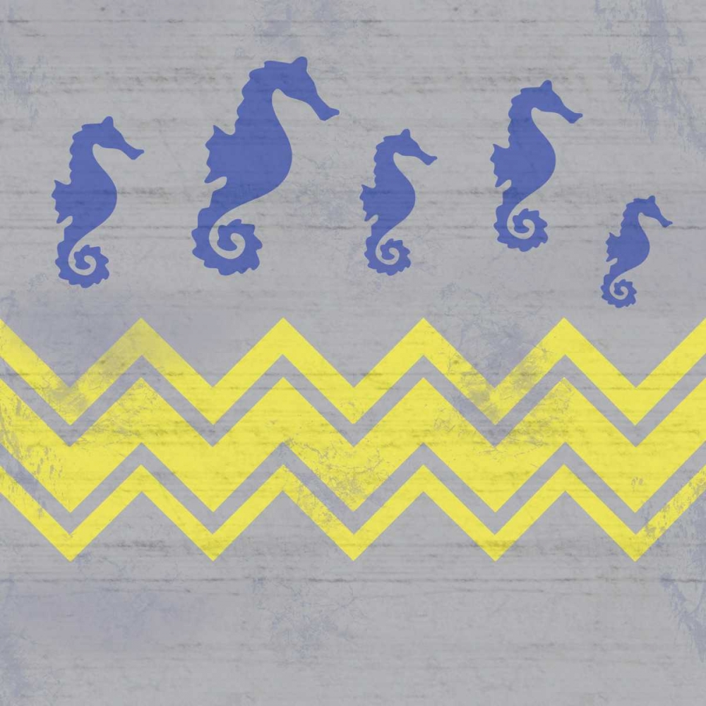 Striped Seahorse art print by Lauren Gibbons for $57.95 CAD