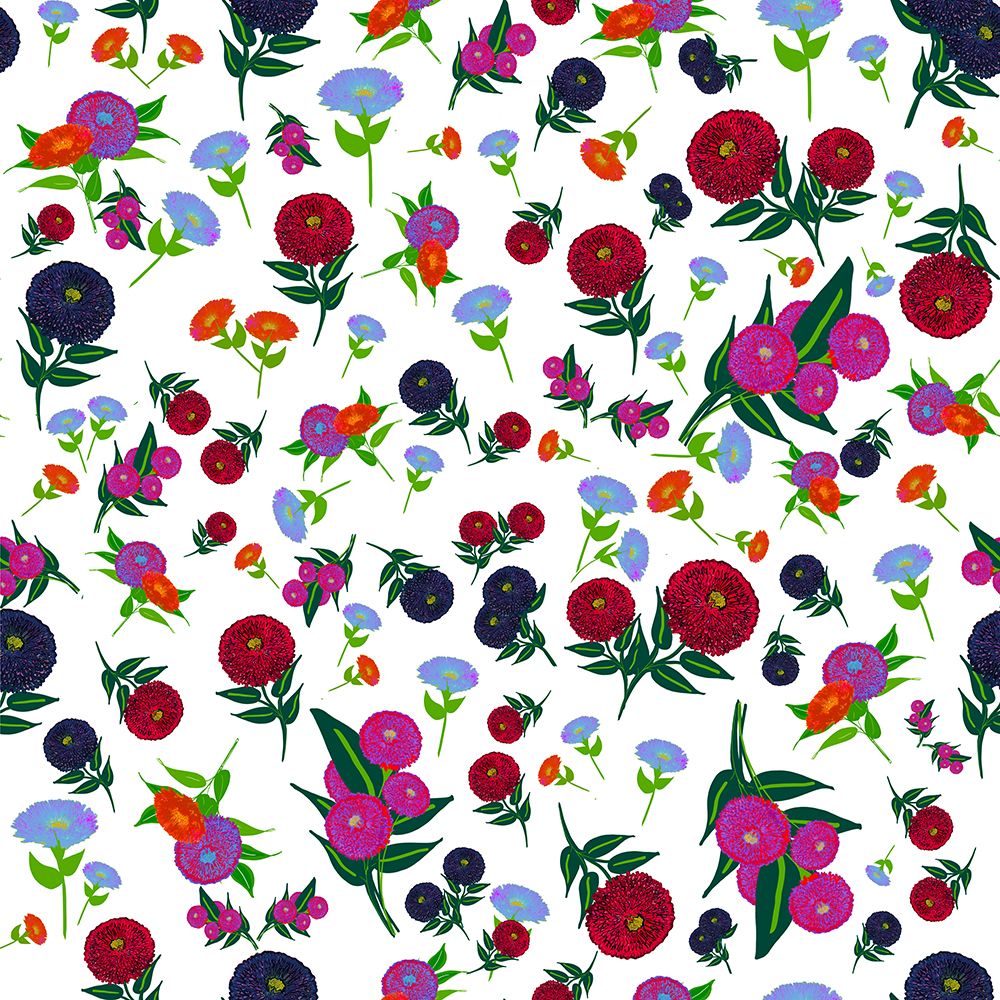 Garden  Crushed Scatter On White art print by Joan Davis for $57.95 CAD