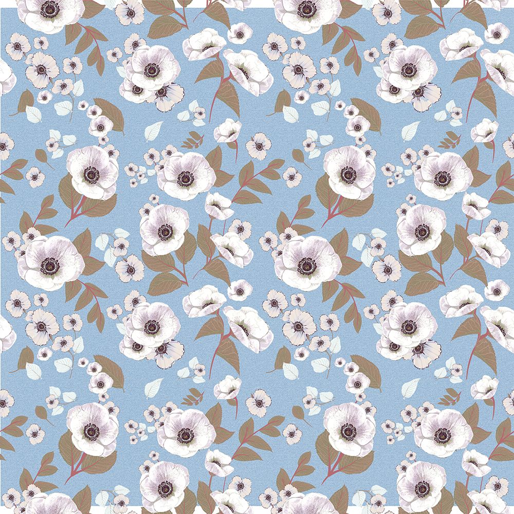 Cocoa Floral Fresh Blue Day art print by Joan Davis for $57.95 CAD