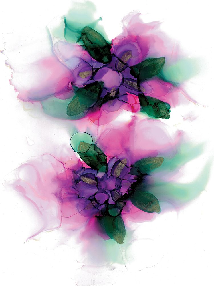 Mystic Petals Alcohol Ink Flourish art print by Julia Frost for $57.95 CAD