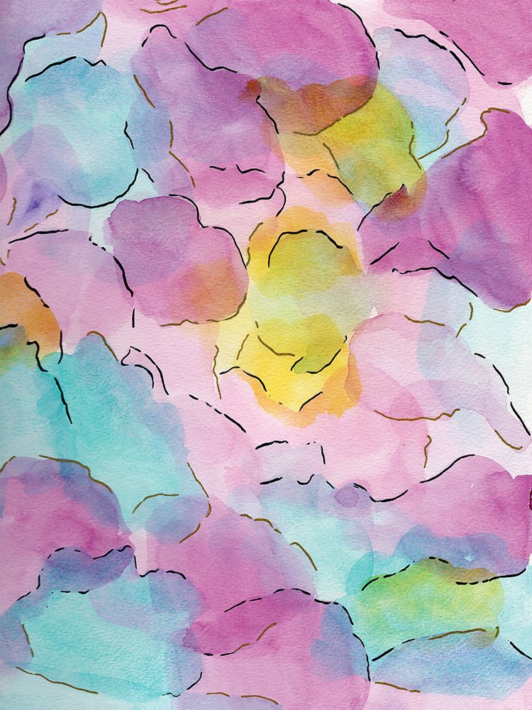Pastel Dreamscape Abstract Fusion art print by Julia Frost for $57.95 CAD